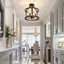 UOFUS Metal Semi Flush Mount Ceiling Light Fixture ,4 Candle Holder Lights Rustic Chandelier ,Farmhouse Lighting for Living Room Bedroom Kitchen Hallway UOFUS Metal Semi Flush Mount Ceiling Light Fixture ,4 Candle Holder Lights Rustic Chandelier ,Farmhouse Lighting for Living Room Bedroom Kitchen Hallway