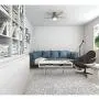 HUNTER 59270 Anslee Indoor Low Profile Ceiling Fan with LED Light and Pull Chain Control, 46'', Matte Silver