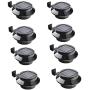 FALOVE 8pcgutterlight New Solar Light Lamp Powered Outdoor Garden Yard Wall LED Light Gutter Fence Wall Lampand and Bracket, Black, 8 Piece
