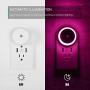 LED Night Light, with Dusk to Dawn Sensor, Diffused Light, Energy Efficient, Pink Night Light, Plug in Night Light for Bedroom, Bathroom, Kitchen, Hallway, Stairs, Kids Room, Pink, 2 Pack