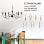 PUMING 6 Lights Black Farmhouse Chandelier,Mid-Century Candle Chandeliers Ceiling Light Fixture Rustic Pendant Lighting for Dining Room Foyer Restaurant