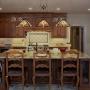 Capulina Tiffany Pool Table Lights 3-Light Dining Room Light Stained Glass Mission Design Chandelier Hanging Light 12'' Lampshade Tiffany Dining Table Lights Vintage Style Chandelier