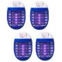 4 Pack Electric Bug Zapper, Plug in Mosquito Killer with UV LED Night Light, Electronic Insect Fly Trap for Indoor Outdoor Use