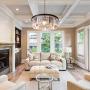 Wellmet Crystal Chandelier for Foyer Dining Room, 6 Lights Modern Crystal Pendant Light, Vintage Ceiling Lighting Fixture for Kitchen Island, Living Room, Bedroom, Hallway, W-21.65”