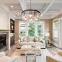 Wellmet Crystal Chandelier for Foyer Dining Room, 6 Lights Modern Crystal Pendant Light, Vintage Ceiling Lighting Fixture for Kitchen Island, Living Room, Bedroom, Hallway, W-21.65”
