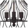 Hansel Bronze Cage Plug in Swag Pendant Chandelier 19 1/2'' Wide Industrial LED Edison 3-Light Fixture for Dining Room House Foyer Kitchen Island Entryway Bedroom Living Room - Franklin Iron Works Hansel Bronze Cage Plug in Swag Pendant Chandelier 19 1/2'' Wide Industrial LED Edison 3-Light Fixture for Dining Room House Foyer Kitchen Island Entryway Bedroom Living Room - Franklin Iron Works