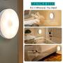 Rechargeable LED Night Light Sensor Lamp Mini Auto On/Off White Night-Light for Bedroom Bathroom Kitchen Hallway Stairs 3M Adhesive Fixed Base Wall