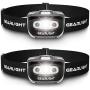 GearLight LED Headlamp Flashlight S500 [2 Pack] - Running, Camping, and Outdoor Headlight Headlamps - Head Lamp with Red Safety Light for Adults and Kids