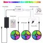 AHSELLUS LED Strip Lights, 50ft 15m RGB LED Light Strip 5050 LED Tape Lights, Color Changing LED Lights for Bedroom Kitchen Bar Party DIY Decoration with APP Bluetooth Control + Remote+Music Sync