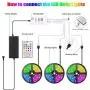 AHSELLUS LED Strip Lights, 50ft 15m RGB LED Light Strip 5050 LED Tape Lights, Color Changing LED Lights for Bedroom Kitchen Bar Party DIY Decoration with APP Bluetooth Control + Remote+Music Sync