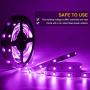 Onforu 65.6ft LED Strip Light, 5050 RGB Dimmable LED Light Strip, Color Changing LED Tape Light, 20m Multi Colored Rope Light with Remote and 24V Power Supply for Bedroom, Party, Living Room