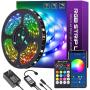 32.8ft Smart LED Strip Lights, HitLights LED Light Strips 5050 Color Changing Tape Lights Works with Alexa, Google Home APP Control Music Sync RGB Strip Lights with Remote for Home Bedroom Party