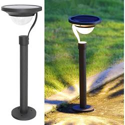 Twinkle Star 50 Lumens 42X Brighter Solar Path Lights Solar Garden Lights, Solar Landscape Lights Outdoor for Lawn Patio Yard Driveway, Matte Black, 4 Pack