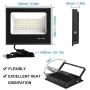 ROMMOR 60W Outdoor LED Flood Light, Waterproof IP66 Floodlight, 6000 Lumen, 5000K Daylight White, 500W Halogen Bulb Equivalent, for Yard, Garden, Garage, Porch&Stair Landscape Wall Lights (60W 2PCS)