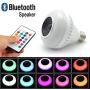 LED Wireless Bluetooth Light Bulb RGB E27 12W Music Playing lamp,Changing Color,Built-in Audio Speaker with Remote Control for Home, Bedroom, Living Room, Party Decoration