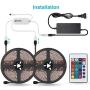SOLMORE Smart WiFi LED Strip Lights Works with Alexa, Google Home 32.8ft RGB 5050 ,16 Million Colors Phone App Controlled Music Light Strip for Home, Kitchen, TV, Party