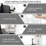 DLLT Semi Flush Mount Ceiling Light Farmhouse, Clear Glass Chandelier Ceiling Light Fixture with 3-Light for Dining Room, Hallway, Kitchen, Bedroom, Entryway, E26 Base Black