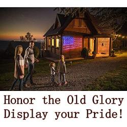 American Flag Lights with 420 Super Bright LEDs,KAZOKU Waterproof Led Flag Net Light of The United States for Yard,Garden Decoration, Festival, Holiday, Party Decoration,Christmas Decorations