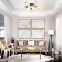Garwarm Semi Flush Mount Ceiling Light Fixture Modern Ceiling Lamp Chandelier Pendant Light for Bedroom Dining Room Kitchen, Chrome