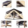 Rustic Industrial Flush Mount Ceiling Light Fixture,Two-Light Metal and Wood Square Flush Mount Ceiling Light for Living Room, Bedroom, Kitchen, Hallway, Dining Room，Porch，Antique Gold &Black