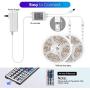 Sunity LED Strip Lights 32.8ft for Bedroom, with 8.2ft Long Power Cord, 44 Keys Remote Control, and 300 Bright 5050 RGB LEDs for DIY House/Kitchen/Ceiling/Bedroom Decoration