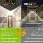 Solar Lights Outdoor 266 LED with Lights Reflector, IP65 Waterproof Solar Motion Sensor Security Lights, Wireless 3 Modes Wall Lights for Garden, Patio, Garage, Yard(2 Pack)