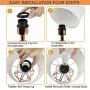 Depuley Modern Rose Gold Table Lamp for Living Room, Small Metal Desk Lamp Hollowed Out Base with Fabric Shade,5W Nightstand Lamps for Bedroom/Office/Side (E26 Bulb Incl.)
