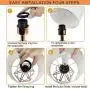 Depuley Modern Rose Gold Table Lamp for Living Room, Small Metal Desk Lamp Hollowed Out Base with Fabric Shade,5W Nightstand Lamps for Bedroom/Office/Side (E26 Bulb Incl.)