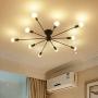 Aero Snail L1697 Modern Style Flush Mount Designers Metal 10-Light Ceiling Lamp Chandelier Lighting Fixure