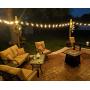 NIOSTA 25 Ft White Wire Outdoor Patio String Lights with 25 Clear G40 Bulbs for Indoor/Outdoor Home Wedding Party Tent Bistro Cafe Deck Pergola