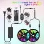 Led Strip Lights, 65.6ft Smart RGB 5050 SMD Led Light Strips Music Sync 600LEDs Color Changing Strip Light Bluetooth APP Control with 40-Key Remote for Bedroom Room Kictchen Home TV