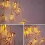 Twinkle Star 10 LED 6.6 ft Diamond String Lights Battery Operated, Geometric String Lights Warm White, Rose Gold Metal Lamps Decor for Indoor Wedding Party Bedroom Christmas