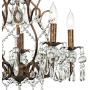 Jolie Bronze Chandelier 19 1/2'' Wide Crystal Beaded 5-Light Fixture for Dining Room House Foyer Kitchen Island Entryway Bedroom Living Room - Vienna Full Spectrum
