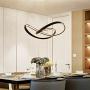 LightInTheBox 44w Modern Minimalism, Nordic LED Chandelier Pendant Light Chic Circular Ring Irregular Contemporary Hanging Lighting Fixture for Living Dining Room Bedroom Warm White