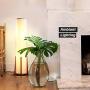 Brightech Parker - Decorative Tower Shade Floor Lamp for Living Rooms - Contemporary Column Lamp - Soft Light for Bedroom Standing 48 Inches (4) Tall - Asian Design w/Wood Frame - Incl. 2 LED Bulbs
