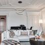 Royal Pearl Modern 3-Ring LED Chandelier Dimmable Contemporary Ceiling Light LED Pendant Light for Dinning Room, Living Room, Warm White, Black