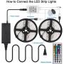 LED Strip Lights, FASHURN 32.8 Feet 300Leds RGB LED Light Strip SMD5050 IP65 Waterproof LED Tape Lights, Color Changing LED Strip Lights with 44keys IR Remote for Bar Kitchen Bedroom Home Decoration