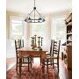 Homenovo Lighting 6-Light Wagon Wheel Chandelier with Glass Shade, Matte Black Finish