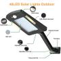 efiealls 2 Pack Solar Lights Outdoor 48 Led 180° Adjustable Angle Solar Outdoor Security Night Light Wireless Motion Sensor & 3 Lighting Modes for Home Farm Path Patio Yard Step Garden Garage Pool