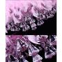 Hlidpu Feather Chandelier Modern Pendant Light Fixtures K9 Crystal Raindrop Flush Mount LED Ceiling Lamp for Dining Room Bedroom Livingroom,Pink