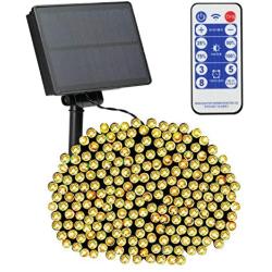 Garden Solar String Lights, 164 Ft 500 LED 8 Modes Solar Powered Fairy String Lights for Outdoor Indoor Fairy Lights Christmas Tree, Wedding, Patio, Garden Decoration, Warm White (Warm White)