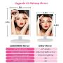 Large Lighted Vanity Makeup Mirror (X-Large Model)- 3 Color Lighting Modes Light Up Mirror with 88 LED, 360° Rotation Touch Screen and 10X Magnification Portable Tabletop Cosmetic Make Up Mirror