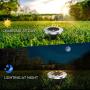 Solar Ground Lights-Upgraded Outdoor Garden Waterproof Bright in- Disk Lights Landscape Lights Outdoor for Lawn Pathway Yard Driveway, with 8 Led (Warm White)