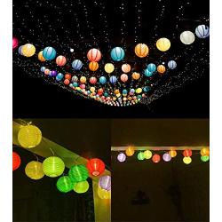 Multicolor Lantern String Lights Plug in, 20CT Mini Lantern Lights String 18.1FT Hanging Lights for Bedroom Indoor/Outdoor Party Decorations