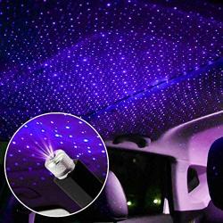 USB car Full Star Atmosphere Light Starlight Projection Night Light LED Interior Light Starry Night Light Modified car Interior Decoration - Plug and Play (Blue)