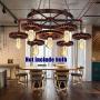Industrial Metal Pendant Light Retro Iron Gear Chandelier Antique Metal Hanging Ceiling Light Fixture Classic Hanging Light for Dining Living Rooms Kitchen