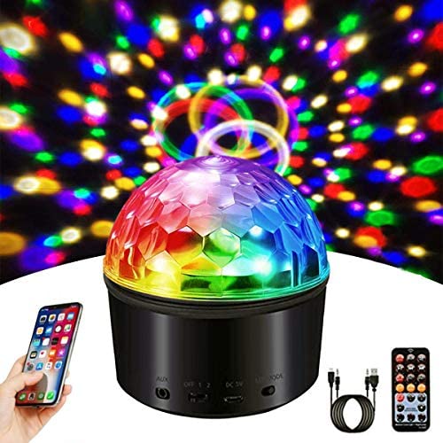 Disco Lights Party Lights 9 Colors Disco Balls Sound Activated Strobe Lights with Bluetooth Speaker and Remote Lights Projector for Room Dance Parties Lights Show Kids Birthday Wedding Show Club Pub
