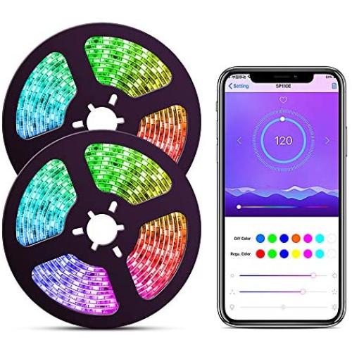 ELlight LED Strip Lights with APP, Dream Color 32.8ft LED Lights with Multicolor Chasing, Waterproof RGB Rope Lights Kit, 300 LEDs SMD 5050 Flexible Strip Lighting for Home Kitchen ELlight LED Strip Lights with APP, Dream Color 32.8ft LED Lights with Multicolor Chasing, Waterproof RGB Rope Lights Kit, 300 LEDs SMD 5050 Flexible Strip Lighting for Home Kitchen