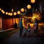 Lantern String Lights Plug in, UL Listed Outdoor Lantern Lights String 9.83FT Pack of 10 Nylon Lantern String Lights for Patio, TIGOMOOV White Lights String for Bedroom