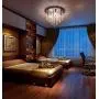 Hile Lighting KU300107 Crystal Chandeliers Flush Mount Ceiling Light Lamp,Diameter 11.0 Inch Height 11.8 Inch, 3 Lights